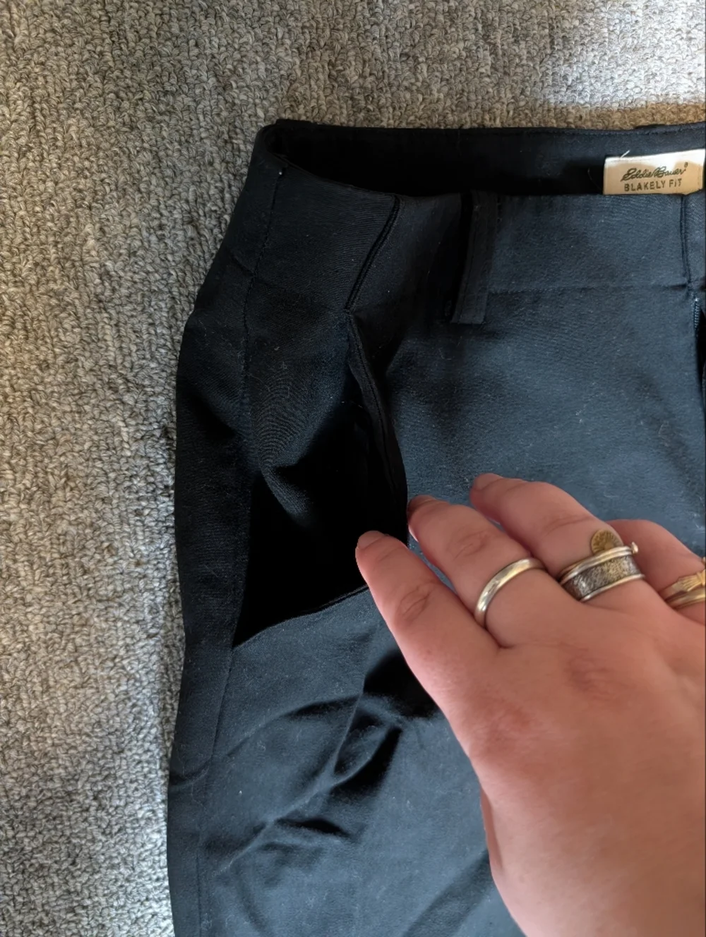 Eddie Bauer Blakely Fit Black Chino‎ Pants